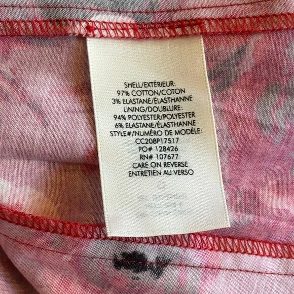 Alice + Olivia Janis Godet Mini Dress Red Floral Size 8 / Medium NWT - Picture 10 of 11